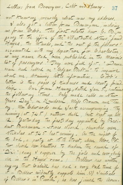Thomas Butler Gunn Diaries- Volume 15, page 44, January 6, 1861 av Thomas Butler Gunn