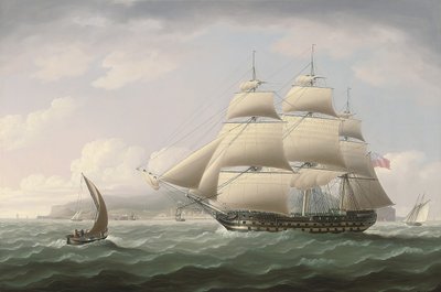 Ostindiska kompaniets fartyg Dunira passerar Funchalbukten på ön Madeira - Thomas Buttersworth av Thomas Buttersworth