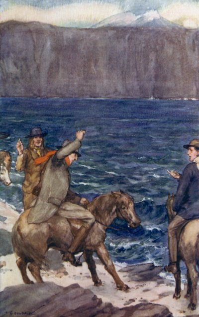 ジュール・ヴェルヌによる「地球の中心への旅」のイラスト（色リソ）スウェーデン語 av Thomas Cantrell Dugdale
