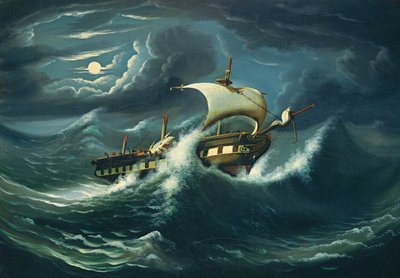 Stormfälld fregatt av Thomas Chambers