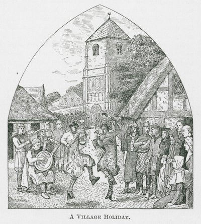 En semester i en by (litografi) av Thomas Charles Barfield