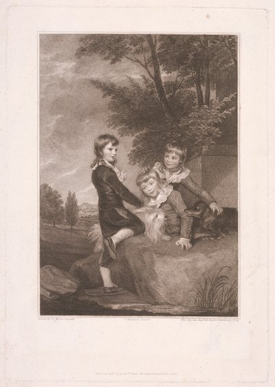 Thomas Philip tredje Lord Grantham, därefter Earl De Grey, med sina bröder, Frederick John och Philip av Thomas Cheesman