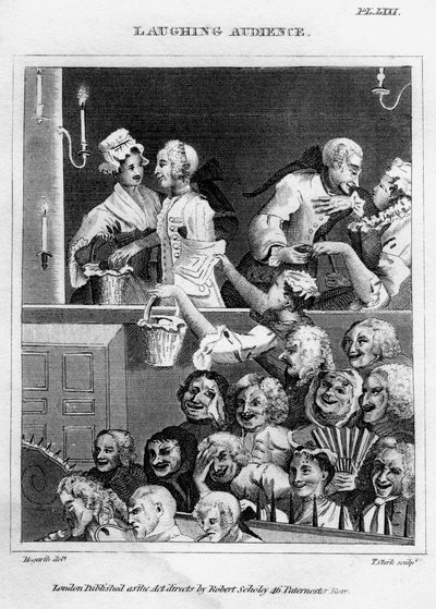 Skrattande publik, 1700-talet. av Thomas Clerk
