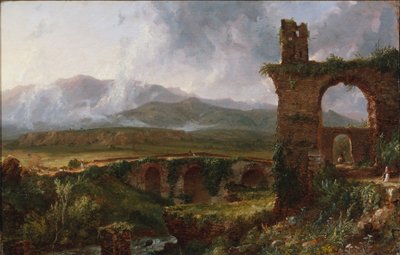 En utsikt nära Tivoli (morgon) av Thomas Cole
