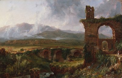 En utsikt nära Tivoli (morgon) av Thomas Cole