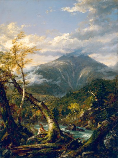 Mount Marcy från Opalescent River av Thomas Cole