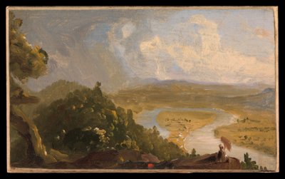 Skiss till Utsikt från Mount Holyoke, Northampton, Massachusetts, efter ett åskväder (Flodkröken) av Thomas Cole