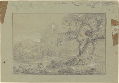 Studera för "The Mountain Ford" av Thomas Cole