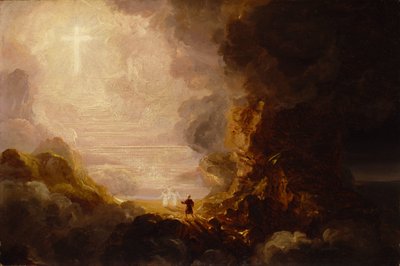 Korsets pilgrim vid slutet av sin resa (studie till serien Korset och världen) av Thomas Cole