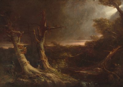 Tornado i en amerikansk skog, 1831. av Thomas Cole