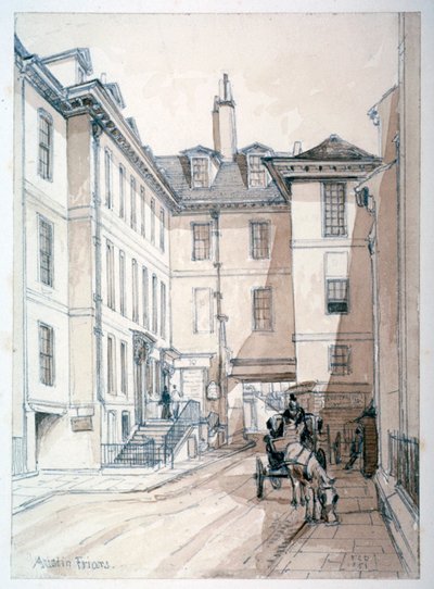 Austin Friars Street, City of London, 1851. av Thomas Colman Dibdin