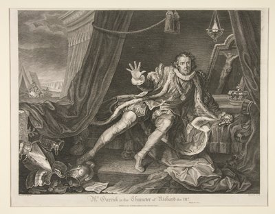 Mr. Garrick i karaktären av Richard III av Thomas Cook