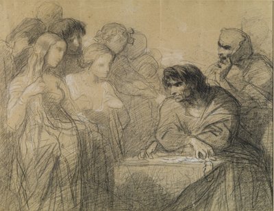 Kärleken till guldet (Törsten efter guld) (studie) av Thomas Couture
