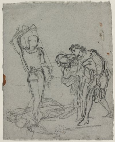 Duell efter Masked Ball recto, c. 1857. av Thomas Couture