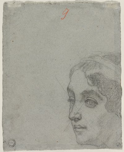 Head of a Woman tergo, ca. 1857. av Thomas Couture