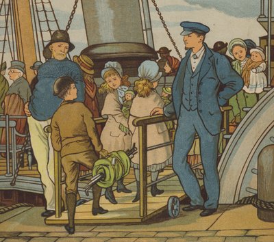 Folkestone: gå ombord (färg litho) av Thomas Crane