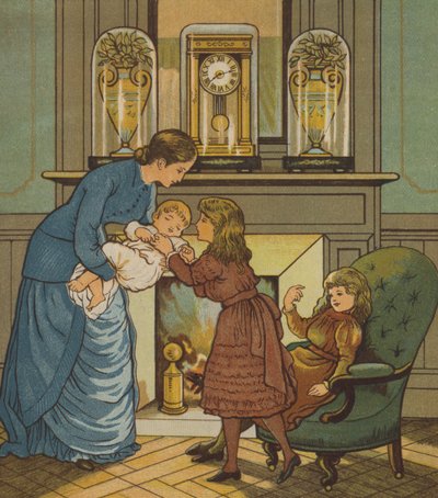 Rouen: "god natt" (färg litho) av Thomas Crane