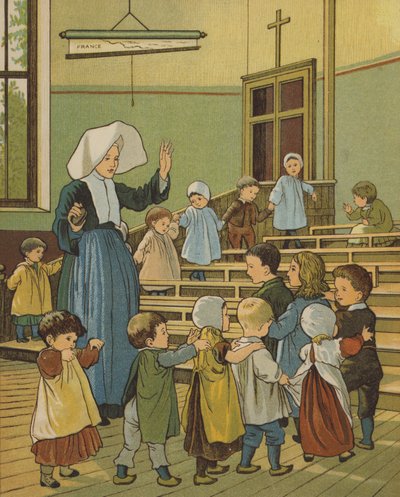 Rouen: skolborr (färg litho) av Thomas Crane