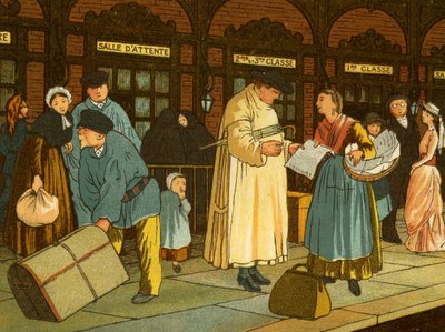 Tågperrong vid stationen i norra Frankrike av Thomas Crane