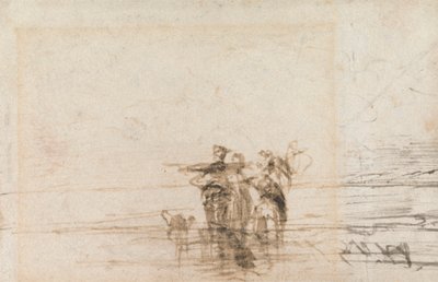 Räkdjur på stranden av Thomas Creswick