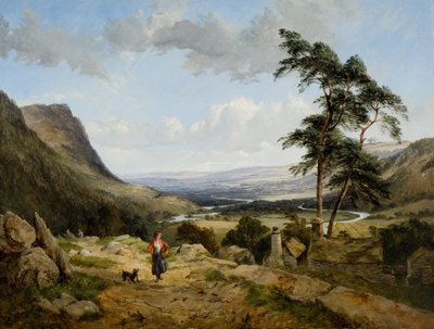 The Valley of Llangollen, North Wales, 1856. av Thomas Creswick