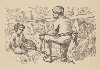 Contented John (kolorerad gravyr) av Thomas Dalziel