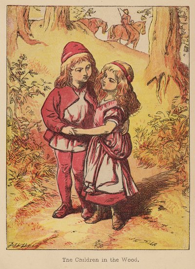 Barnen i skogen (gravyr i kolorit) av Thomas Dalziel