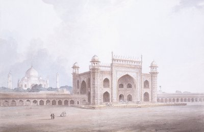 Porten till Taj Mahal, Agra, Uttar Pradesh, av Thomas Daniell