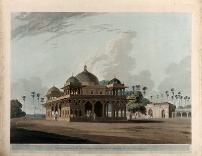 Mausoleet för Mucdoom Shah Dowlut i Moneah av Thomas Daniell