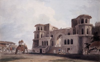 Panch Mahal Gate, Lucknow, Uttar Pradesh, ca. 1789 av Thomas Daniell
