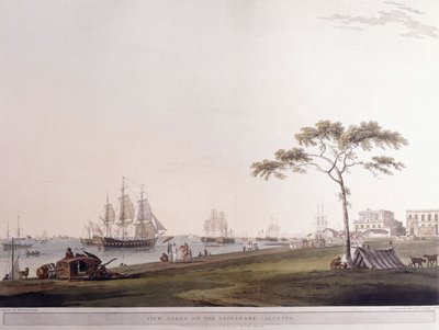 Utsikt tagen på Esplanaden, Calcutta, 1797 av Thomas Daniell