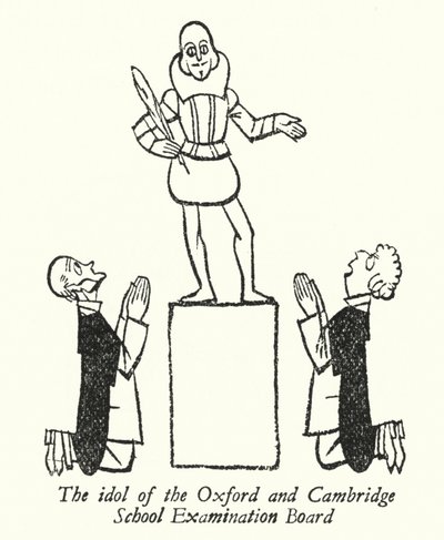 William Shakespeare, idol för Oxford and Cambridge School Examination Board (litografi) av Thomas Derrick