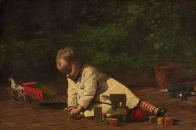 Baby på lek, 1876. av Thomas Eakins