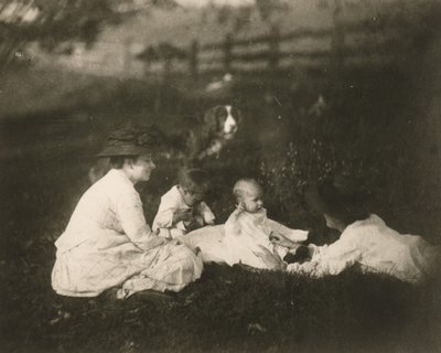 [Frances, Artie och Tom Crowell samt Susan Macdowell i Avondale, PA.] av Thomas Eakins