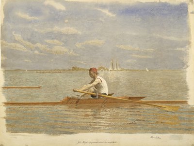 John Biglin i en singelskalle, ca. 1873. av Thomas Eakins