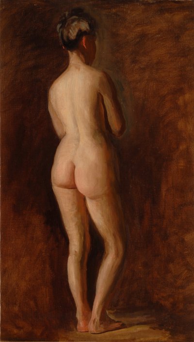 Stående kvinnlig nakenstudie (bakifrån) av Thomas Eakins