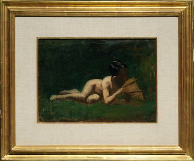 Studie för liggande pojke i "Arkadien" av Thomas Eakins