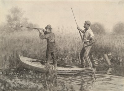 Studie för järnvägsskytte från en punkt av Thomas Eakins