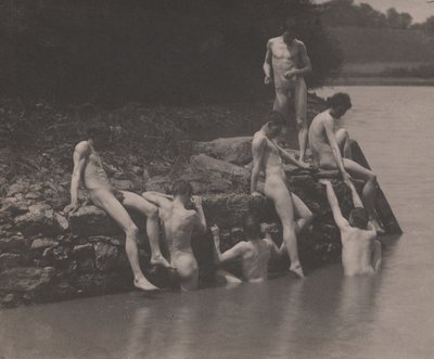 Studie för "Simning" av Thomas Eakins