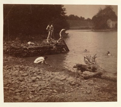 Studie för simning, 1883. av Thomas Eakins