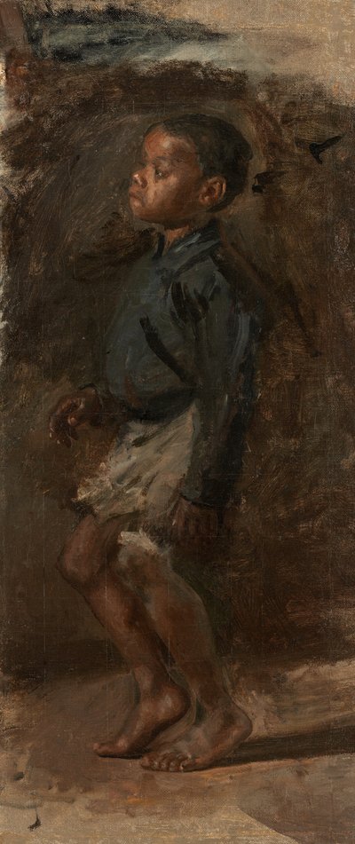 Studie för svart pojke som dansar: Pojken, troligen 1877. av Thomas Eakins