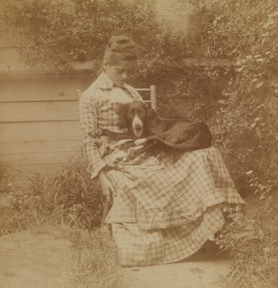 [Susan Macdowell (senare fru Thomas Eakins) med setter] av Thomas Eakins