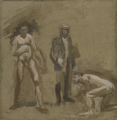 Att ta greven, studie, 1898 av Thomas Eakins