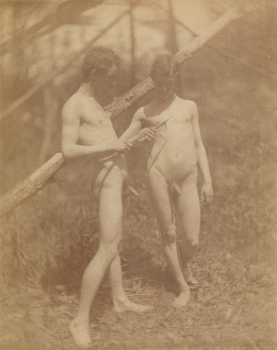 [Två manliga nakenstudier] av Thomas Eakins