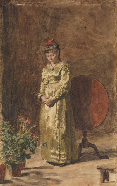Ung flicka mediterar, 1877. av Thomas Eakins