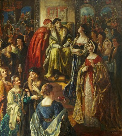 Kung Henrik VII bötfällde Bristols medborgare för att deras fruar var så fint klädda av Thomas Edwin Mostyn