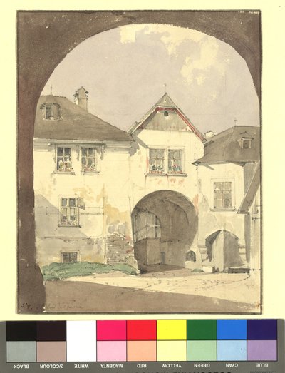 Motiv från Klosterneuburg (hus) av Thomas Ender