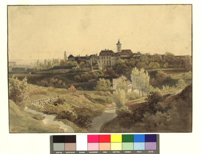 Oberdöbling, Sankt Johanneskapellet och omgivningarna, sett från Unterdöblings sida av Thomas Ender