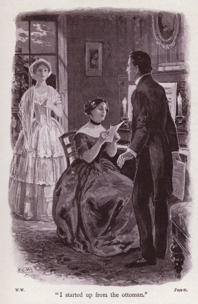 Illustration för The Woman in White av Wilkie Collins (litho) av Thomas Eyre Macklin