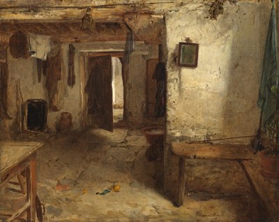 West Highland Cottage Interiör av Thomas Faed